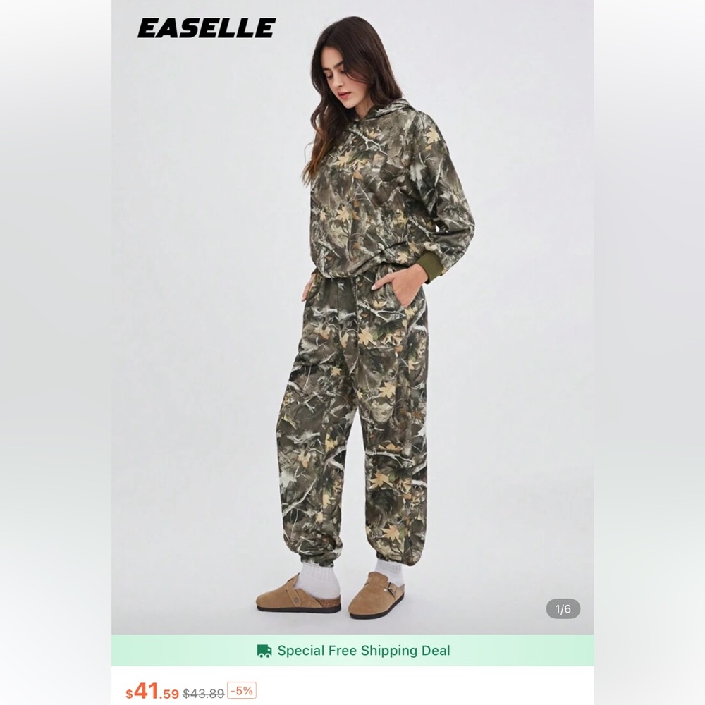 Large Easel Green Camouflage Jogger Set